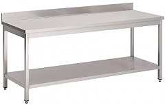  Gastro M Gastro-M S/S preparation table with undershelf and upstand 70x60x85cm 
