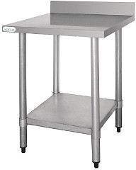  Vogue Stainless Steel Prep Table with Upstand 600mm 