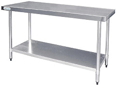  Vogue Stainless Steel Prep Table 1800mm 