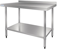  Vogue Stainless Steel Table with Upstand 900mm 