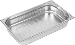  Vogue Heavy Duty Stainless Steel Perforated 1/1 Gastronorm Pan 100mm 