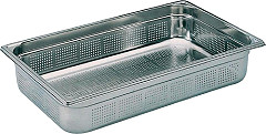  Matfer Bourgeat Stainless Steel Perforated 1/1 Gastronorm Pan 100mm 