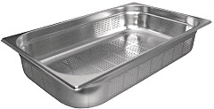  Vogue Stainless Steel Perforated 1/1 Gastronorm Pan 65mm 