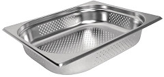  Vogue Stainless Steel Perforated 1/2 Gastronorm Pan 65mm 
