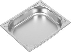  Vogue Heavy Duty Stainless Steel 1/2 Gastronorm Pan 65mm 