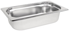  Vogue Stainless Steel 1/4 Gastronorm Pan 65mm 