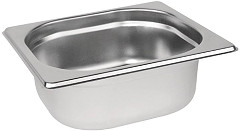  Vogue Stainless Steel 1/6 Gastronorm Pan 65mm 