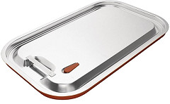  Vogue Stainless Steel and Silicone Sealable 1/1 Gastronorm Lid 