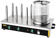  Buffalo Hot dog warmer with 6 spikes 