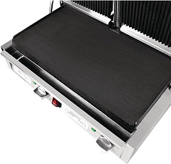  Buffalo Double Ribbed Top Contact Grill 