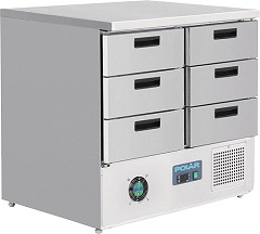  Polar G-Series Refrigerated Counter with 6 Drawers 240Ltr 