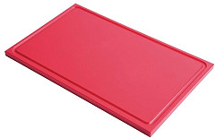 Gastro M Gastro-M GN1/2 HDPE chopping board with groove - red 15mm 