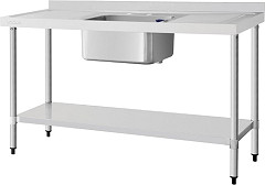  Vogue Single Sink with Double Drainer 1500mm 
