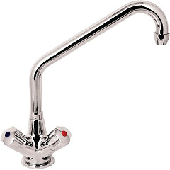  Gastronoble Single Hole Mixer Heavy Duty Model 19mm with Multiple Turn Knobs and Spout 300mm 