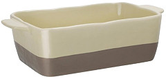  Olympia Cream And Taupe Ceramic Roasting Dish 2.5Ltr 