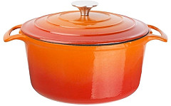  Vogue Orange Round Casserole Dish 4Ltr 
