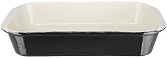 Vogue Black Cast Iron Roasting Dish Large 