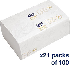  Tork Xpress Extra-Soft Multi-Fold Hand Towels 2-Ply (Pack of 2100) 