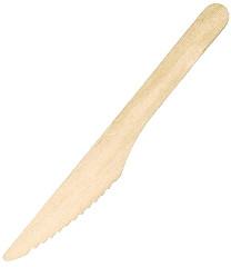  Fiesta Green Biodegradable Disposable Wooden Knives (Pack of 100) 