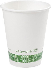  Vegware Compostable Coffee Cups Single Wall 340ml / 12oz (Pack of 1000) 