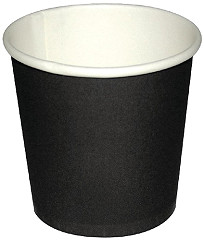  Fiesta Disposable Espresso Cups Single Wall Black 112ml / 4oz (Pack of 50) 