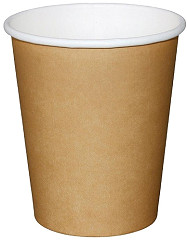  Fiesta Disposable Coffee Cups Single Wall Kraft 225ml / 8oz (Pack of 1000) 