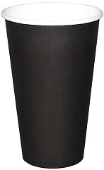 Fiesta Single Wall Takeaway Coffee Cups Black 455ml / 16oz (Pack of 50) 