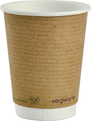  Vegware Compostable Coffee Cups Double Wall 340ml / 12oz (Pack of 500) 