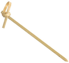  Fiesta Green Biodegradable Bamboo Looped Skewers 90mm (Pack of 100) 