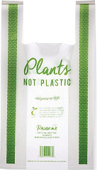  Vegware Compostable PLA Carrier Bags Medium (Pack of 500) 