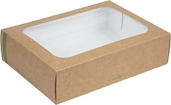  Vegware Compostable Sandwich Platters With Lid Regular (Pack of 50) 