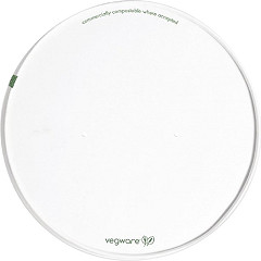  Vegware 185-Series Compostable Bon Appetit Wide PLA-lined Paper Food Bowl Lid (Pack of 300) 