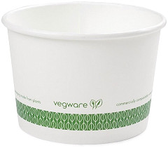  Vegware Compostable Hot Food Pots 455ml / 16oz (Pack of 500) 