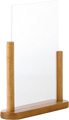  Securit Acrylic Menu Holder With Wooden Frame A4 