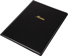  Olympia PVC Menu Cover Black A4 