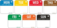  Vogue Removable Day of the Week Labels (Pack of 7000) 