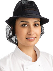  Gastronoble Trilby Hat with Snood Navy Blue 