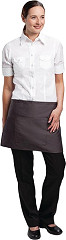  Chef Works Short Bistro Apron Charcoal 