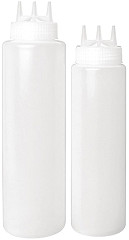  Vogue Clear 3 Nozzle Squeeze Bottle 36oz 