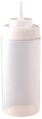  Vogue Clear Wide Neck Squeeze Sauce Bottle 32oz 