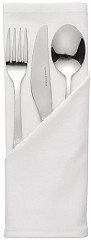  Mitre Essentials Occasions Polyester Napkins White (Pack of 10) 