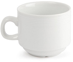  Olympia Linear Stacking Tea Cups 200ml 7oz (Pack of 12) 