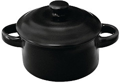  Olympia Mini Round Pots Black 142ml 5oz (Pack of 4) 