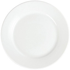 Olympia Whiteware Wide Rimmed Plates 250mm (Pack of 12) 