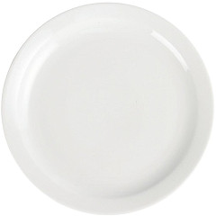  Olympia Whiteware Narrow Rimmed Plates 250mm (Pack of 12) 