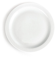  Olympia Whiteware Narrow Rimmed Plates 280mm (Pack of 6) 