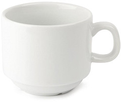 Olympia Whiteware Stacking Tea Cups 200ml 7oz (Pack of 12) 