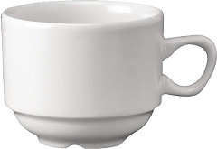  Churchill Plain Whiteware Stacking Nova Tea Cups 212ml (Pack of 24) 