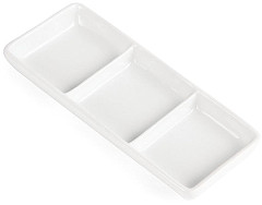  Olympia Whiteware 3 Section Dishes (Pack of 12) 