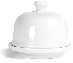  Olympia Whiteware Butter Dish with Cloche 50ml 1.8oz (Pack of 6) 